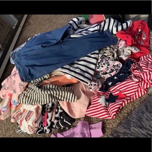 Lot of baby girl clothes ranging from 6-12m